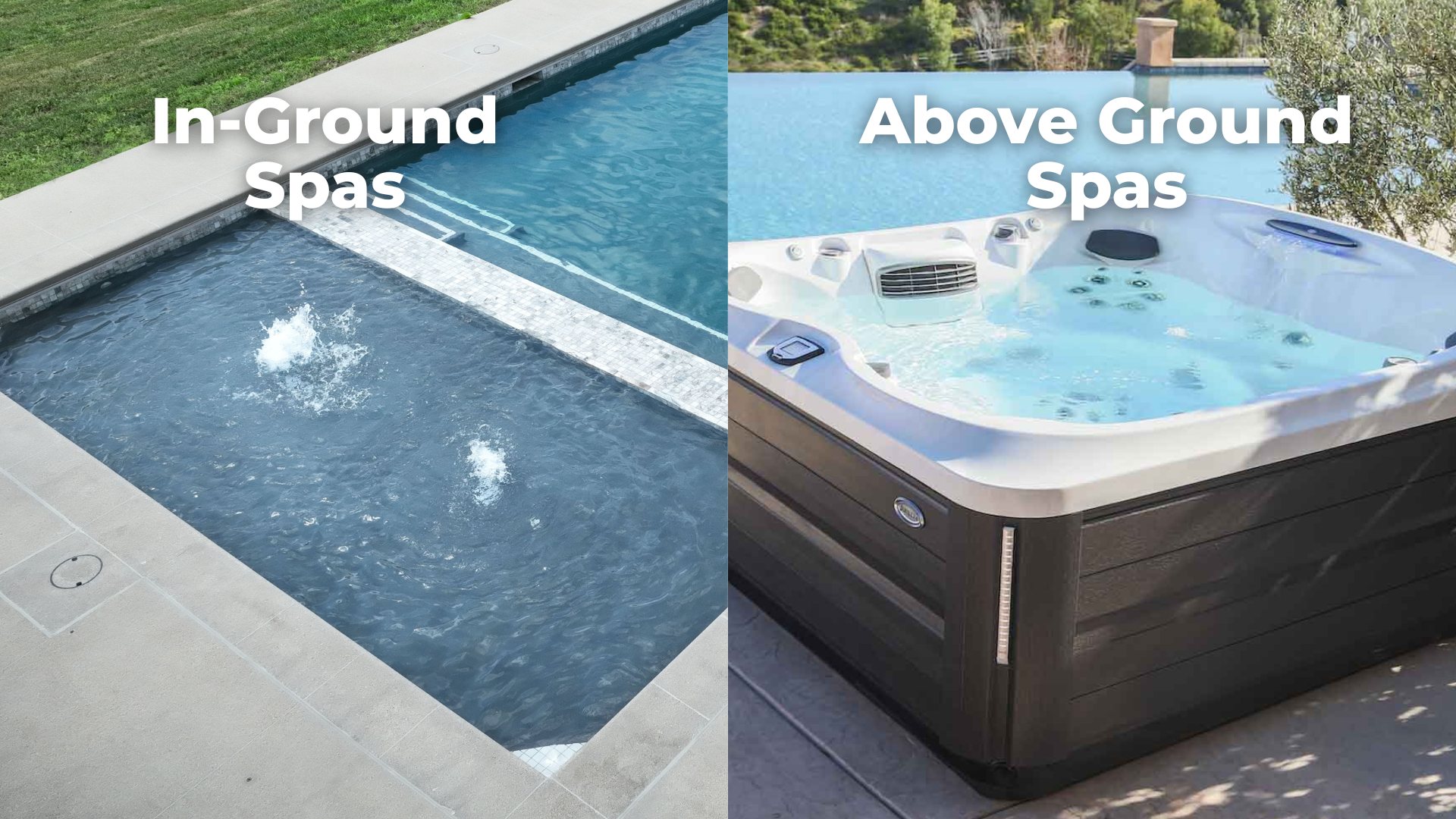 in ground above ground spa