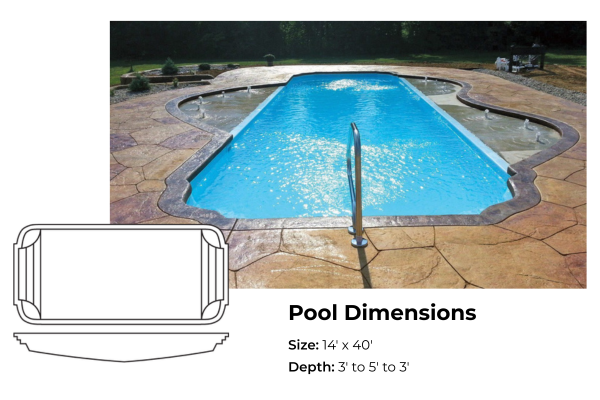 cancun fiberglass pool